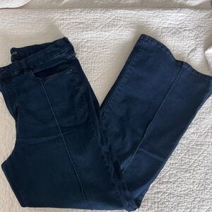 Dark Blue Denim RyeGrass high rise flare